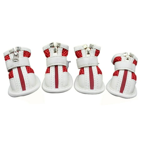 Baweave Sports Shoes Pet Puppy Teddy Mesh Zipper Sneakers Breathable Closure Dog Shoes