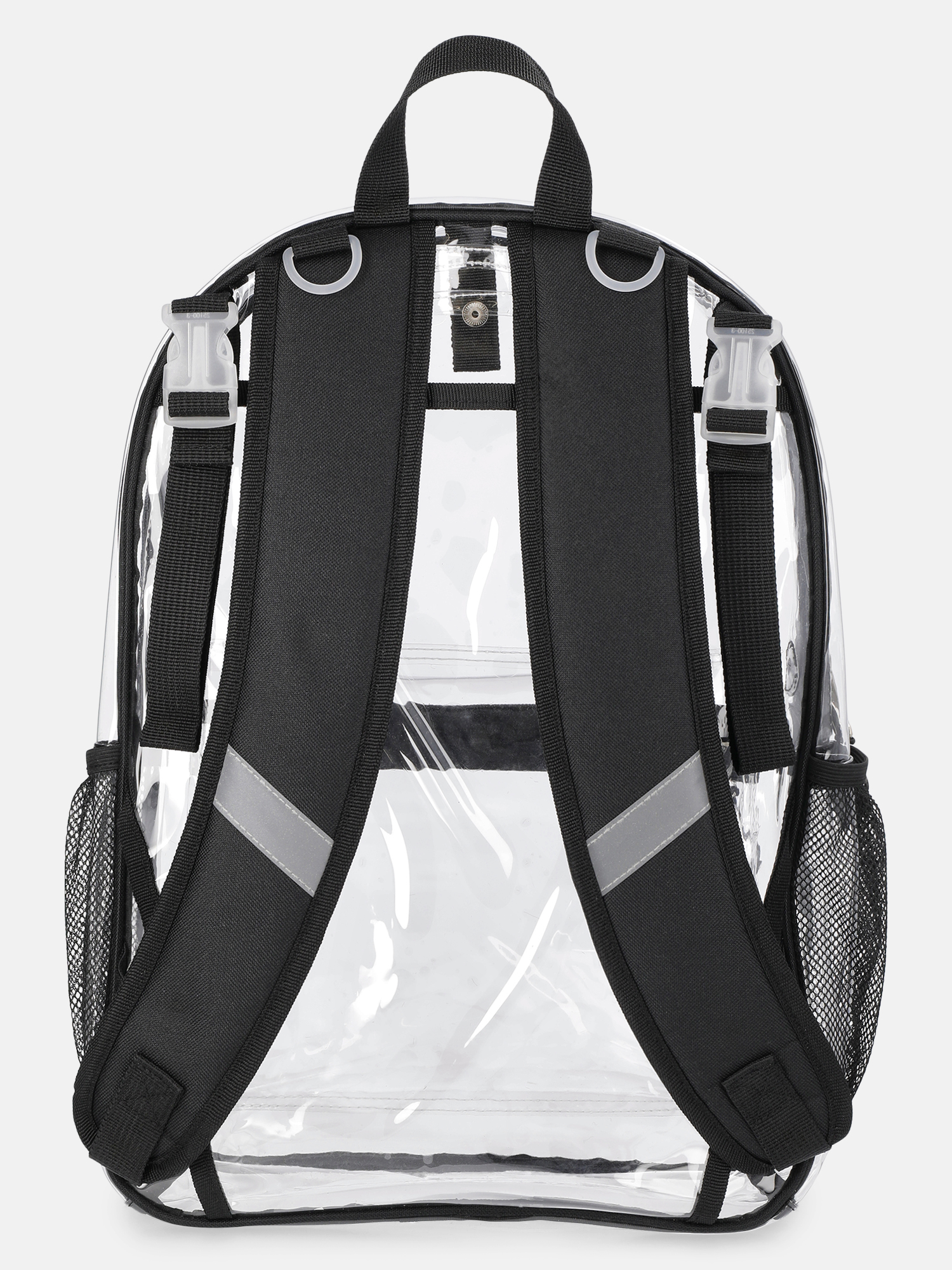 Mochila adaptativa transparente para niños de 17", negra 2