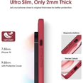 thumbnail image 4 of Liquid Silicone Case for iPhone 15 - [Camera All-Round Protection] [Soft Microfiber Lining Anti-Scratch] 4 Layer Full Covered Shockproof Gel Rubber Phone Case Cover, 6.1", Red, 4 of 16
