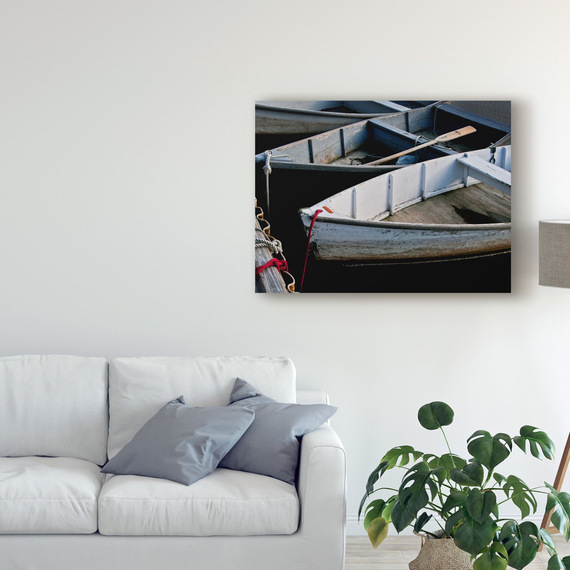 Trademark Fine Art 'Wooden Rowboats V' Canvas Art by Rachel Perry