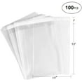 thumbnail image 2 of 10" x 13" 100 Clear Cello Bags Adhesive 2 mils Self Sealing OPP Plastic Gift Bags for Clothing T-Shirt Storage Envelope Gift Cellophane Wrap with Knurling Edges, 2 of 5