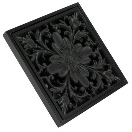 

ANGGREK 10x10cm Black Floor Drain Copper Odor‑Resistant Floor Strainer For GP