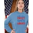 thumbnail image 2 of Sweet Land Of Liberty Banner Hoodie Women -Image by Shutterstock, Female Large, 2 of 4