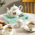 thumbnail image 2 of Tea Set 22-Piece Porcelain Ceramic Coffee Tea Gift Sets Cups Saucer Service for 6 Teapot Sugar Bowl Creamer Pitcher and Teaspoons Porcelain Tea Set for Mother's Day(WITHOUT Mug Hooks))), 2 of 5