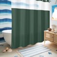 thumbnail image 6 of No Hook Shower Curtain, Pure Hunter Green Shower Curtains for Bathroom with See Through Top Window, Modern Solid Color Minimalist Art Waterproof & Washable Bath Curtain Long 72"x78", 6 of 9