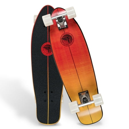 Flybar 27.5” Grip Tape Cruiser Skateboard With 60mm x 40mm Wheels - Aztec Wood