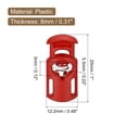 thumbnail image 2 of Unique Bargains 30Pack 5.5x3mm Cord Lock Plastic Single Hole Spring Toggle Stoppers, Red, 2 of 5