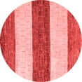 thumbnail image 1 of Ahgly Company Machine Washable Indoor Round Abstract Red Modern Area Rugs, 4' Round, 1 of 4