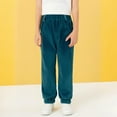 thumbnail image 2 of MEZZALL Child Pants Boys Corduroy Pants Winter Warm Fuzzy Trousers Slim Fit Casual Kids Joggers Soft Comfort Play Trousers Durable Cold Weather Cute Slacks, 2 of 9