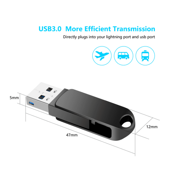 USB C Flash Drive 64GB Type C USB 3.0 USB Drive with Keychain 2 In 1 OTG  Thumb Drive Memory Stick Swivel Jump Drive for PC, Tablet, Mac, MacBook,USB- C Smart Phone Data