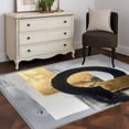 thumbnail image 4 of Black And Gold Area&nbsp;Rug 4x6ft round Watercolor Non-Slip&nbsp;Washable Square&nbsp;Rugs Soft Felt Indoor Floor Mat for Bedroom Kitchen Living Room Bathroom, 4 of 9