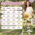 thumbnail image 7 of Uourmeti Girls Casual Dresses Swing Cute Frog Sunflower Printed Short Sleeve Loose Maxi Dresses for Birthday Party, Kindergarten, Daily Wear, Size 11-12 Years, 7 of 7