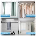thumbnail image 4 of BEAMNOVA 28"-44" Adjustable Tension Curtain Rod, No Drilling Telescopic Tension Rods for Doorway Closet Windows Curtains, Black (2 Pack), 4 of 8