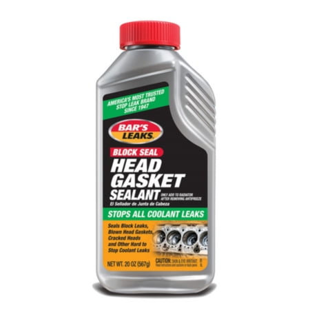 Bars Leaks Head Gasket Repair - Blend of Aramid and refractory fibers - Treats up to 6 gallons, 20 oz bottle, sold by