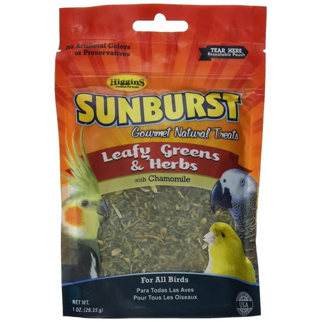 Higgin 466016 1 oz Pet Food Sunburst Treat Greens & Herbs