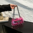 thumbnail image 6 of Transparent Crossbody Bag, Punk Bat Messenger Shoulder Bag with Chain Strap, Halloween Mini Mobile Phone Purse for Women Men, 6 of 7