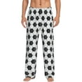 thumbnail image 2 of Picia Soccer Mens Soft Woven Cotton Elastic Waistband Sleep Pajama Pant Lounge Sleep Pant With Pockets And Drawstring-Medium, 2 of 9