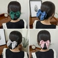 thumbnail image 3 of Yoyauz Women's Pro Bow Barrette Hair Clip Cover Bowknot Bun Cover Net Snood Hairnet, Lace Bowknot Hair Accessories Headdresses, 3 of 5