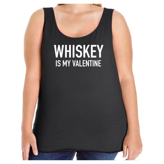 Whiskey Is My Valentine Womens Tank Top
