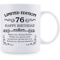 thumbnail image 2 of 76th Birthday Gifts for Women Men - 11 oz Coffee Mug - 76 Year Old Present Ideas for Mom, Dad, Wife, Husband, Son, Daughter, Friend, Colleague, Coworker (76th Birthday Gift), 2 of 6