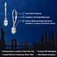 thumbnail image 2 of Gem Stone King 14K White Gold White Zirconia Earrings for Women | 0.48 Cttw | Gemstone Birthstone | Marquise 6X3MM, 2 of 6