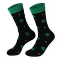 thumbnail image 2 of Byworldtasic Green Socks St. Patricks Day Socks Novelty Funny Patterns Cotton Socks Festival Gifts, 2 of 5
