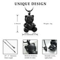 thumbnail image 2 of Bear Urn Necklace for Ashes for Pet Cremaiton Jewelry Memorial Keepsake Pendant for Women Men Ash Holder, 2 of 6
