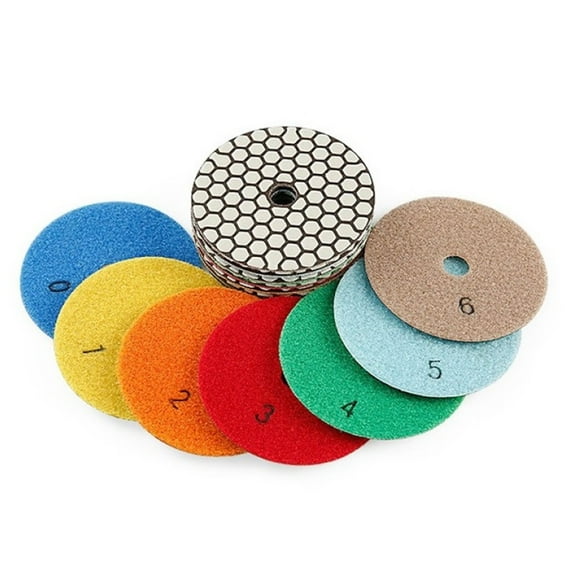 4 Inch Diamond Dry Polishing Pad Flexible Sanding Disc for Granite Marble 0#