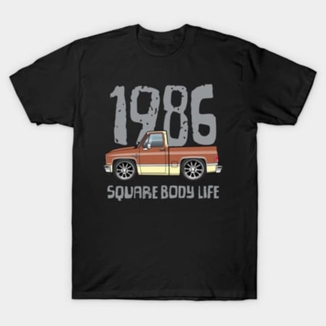 T-Shirt Unisexe 1986 Cannelle Rétro Voiture Musclée Américaine Histoire Automobile Art, Tailles jusqu'à 3TG