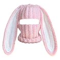 thumbnail image 1 of Fgnfyis Rabbit Ear Hat Autumn and Winter Neck Knitted Hat Bomber Hats Light Pink, 1 of 6