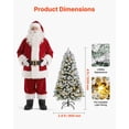 thumbnail image 3 of 4ft Prelit Flocked Xmas Tree 120 Warm LEDs 8 Modes 539 Tips, 3 of 10