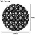 thumbnail image 6 of Black White Sun Moon Face Star Pattern Round Tablecloth 60"x60",Wrinkle Wipeable Table Cloth for Kitchen Dining Room Picnic Patio Party, 6 of 6