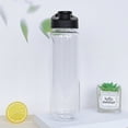 thumbnail image 3 of Plastic straight Cup large capacity 700ml portable flip portable simple AS straight drink cup - transparent, 3 of 5