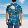 thumbnail image 6 of Bixox Men's Hawaiian Shirts Men's Cute Colorful Owls And Trees Print Short-Sleeve Shirt-3X-Large, 6 of 8