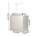 thumbnail image 2 of Sauce Dispenser Pump, Kitchen Sauce Dispenser Sauce Pump Condiment Pump Station Condiment Pump Dispenser Dispensing Tool for Home Restaurant Hotel Use (2L with base), 2 of 5