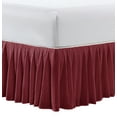 thumbnail image 6 of Home Soft Things Diamond Flannel Pleated Bed Skirt, Brick, King (78" x 80" + 18"), 6 of 6