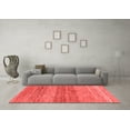 thumbnail image 3 of Ahgly Company Indoor Round Abstract Red Contemporary Area Rugs, 7' Round, 3 of 4