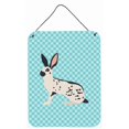 thumbnail image 1 of Carolines Treasures BB8135DS1216 English Spot Rabbit Impression Murale Ou de Porte à Carreaux Bleus, 1 of 1