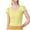 Yellow-womens short sleeve tops, variant on Women Summer Tops Ruffle Short Sleeve T Shirts Dressy Casual Slim Fit Blouse Trendy Solid Color Basic Tee