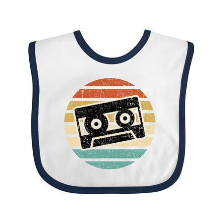 

Inktastic Vintage Cassette Tape Silhouette Boys or Girls Baby Bib