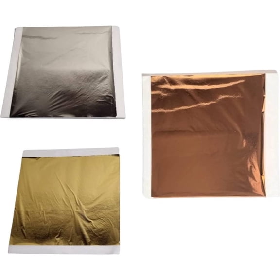Copper Leaf Sheets, 300 Count, 8 x 8 cm (3.14 x 3.35 Inch), Metallic Gilding Foil for Resin Art, Painting, Crafts, Nail Decor, Furniture & Home Decoration