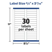 Avery File Folder Labels, 2/3 x 3-7/16, 750 Total (8366)