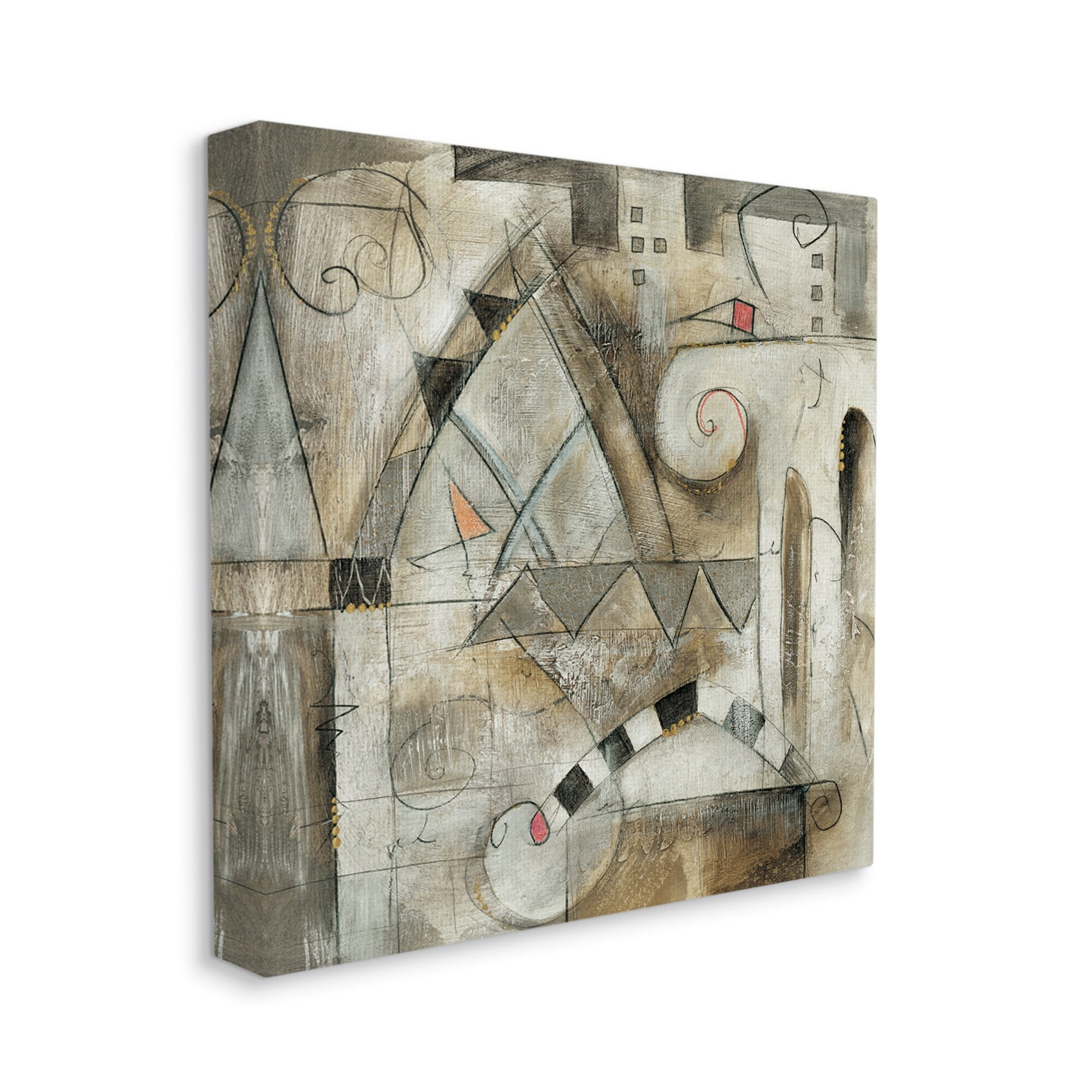 Stupell Industries Traditional European City Abstract Painting Rustic Pillars, 30 x 30,Design by Eric Waugh
