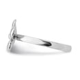 thumbnail image 3 of Sterling Silver Polished Orange Enameled Flower Ring, 3 of 5