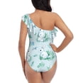 thumbnail image 5 of Honeii Rabbit And Dragonfly for women's one-piece swimsuit featuring a chic one-shoulder design experience elegance and style in the water-Medium, 5 of 6