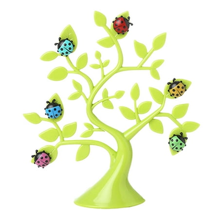 

HOMEMAXS Creative Tree Ladybug Magnets Photo Clip Notes Folder Refrigerator Microwave Magnetic Stickers Home Office Decoration (Random Color)