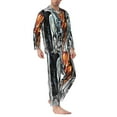 thumbnail image 3 of Kll Four Running Horses Sleepwear Mens Flannel Pajamas,Long Cotton Pj Set, 3 of 9
