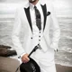 thumbnail image 2 of Traje de lujo para hombre elegante, formal, ajustado, conjunto de 3 piezas, chaqueta, chaleco y pantalón, esmoquin para negocios, traje de boda, 2 of 5