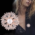 thumbnail image 5 of 2 piezas de broche de flores, ramillete de cristal de perlas de imitación, elegante broche de hojas de flores para mujeres, novias, Estilo: Estilo 2;:;, 5 of 5