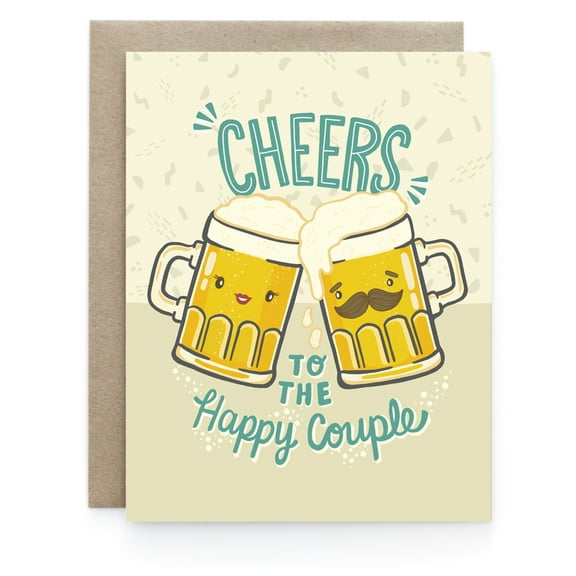 Cheers to the Happy Couple Beer-Themed Greeting Card